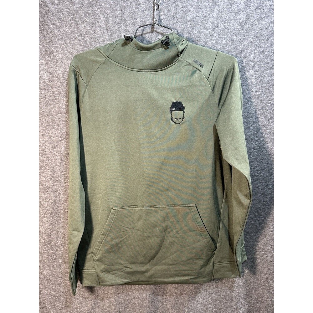 UNRL Crossover Hoodie Olive Green Logo Pullover Hooded Men’s Size Medium